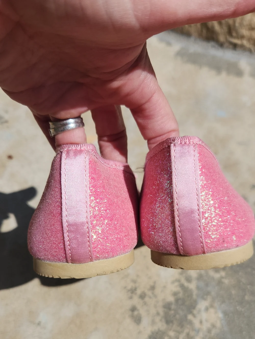 Cat And Jack Pink Sparkle Ballet Flats Size 3